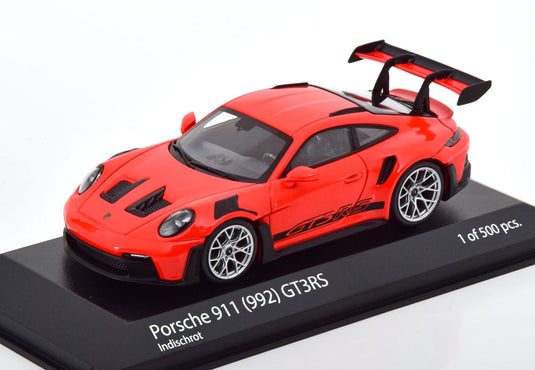 Porscheポルシェ 911 (992) GT3 RS 2023 ライトレッドブラック 限定500台 / MINICHAMPS 1/43 ミニカー