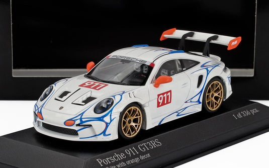PORSCHE 911 992 GT3 RS 911号車 クーペ 2023 ホワイト/オレンジ/ MINICHAMPS 1/43 ミニカー