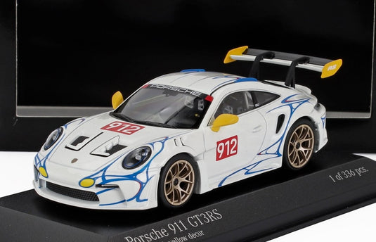 PORSCHE 911 992 GT3 RS 912号車 クーペ 2023 ホワイト/イエロー/ MINICHAMPS 1/43 ミニカー