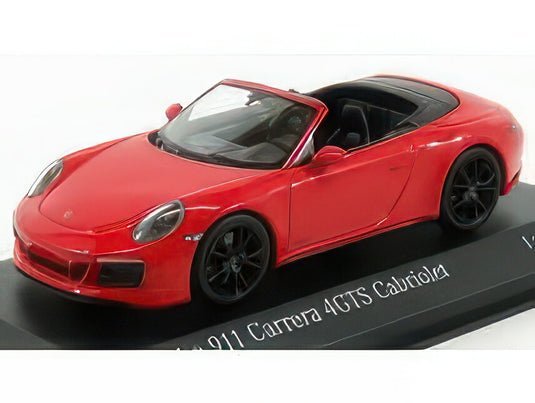 PORSCHE 911 9912 CARRERA 4 GTS CABRIOLET 2017 RED/MINICHAMPS 1/43ミニカー