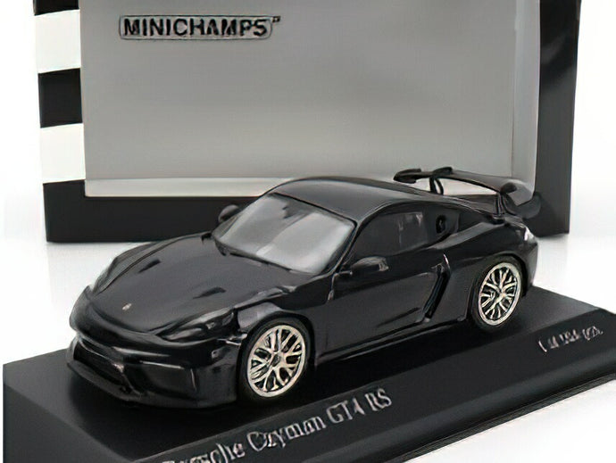 PORSCHEポルシェ  718 (982) CAYMAN GT4 RS COUPE 2021  NEODYME WHEELS  BLACK/ミニチャンプス 1/43ミニカー