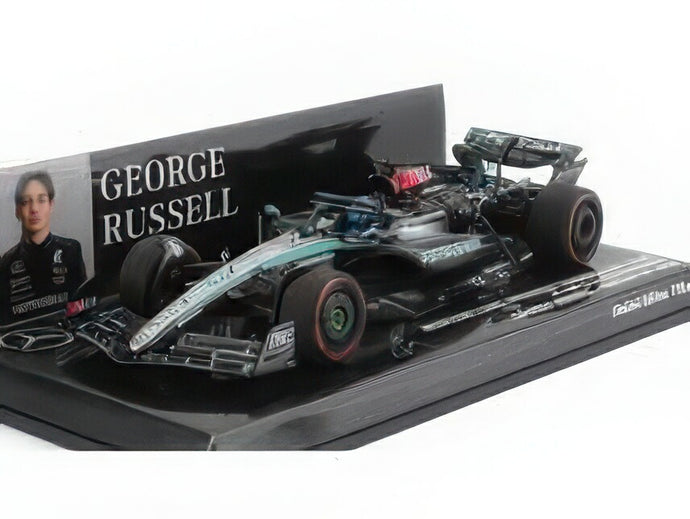MERCEDES GP F1 W15 EQ パフォーマンス チーム AMG PETRONAS モータースポーツ N 63 イギリスGP 2024 ジョージ・ラッセル ブラック シルバー グリーン/ MINICHAMPS 1/43 ミニカー