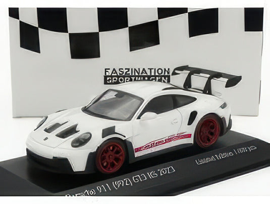 PORSCHE - 911 992 GT3 RS COUPE 2023 - RED RIMS - WHITE RED  1000台限定/Minichampsミニチャンプス 1/43ミニカー