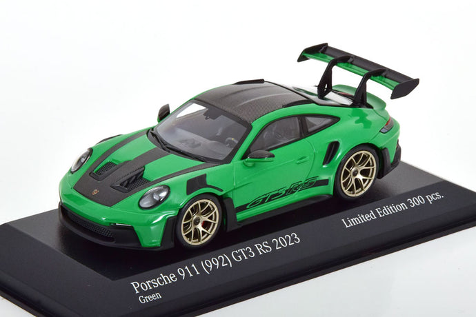 Porsche 911 (992) GT3 RS 2023 グリーンブラック 限定300個/ MINICHAMPS 1/43 ミニカー