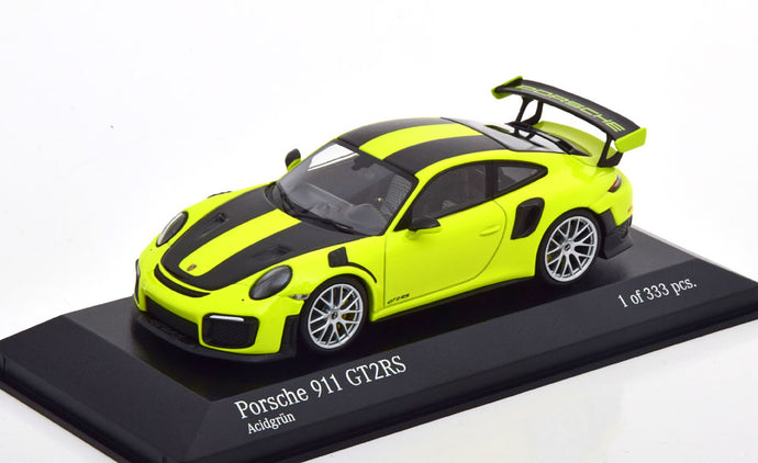 ポルシェ 911 (991/2) GT2 RS シルバーリム 2018 ライトグリーン 333台限定/ MINICHAMPS 1/43 ミニカー
