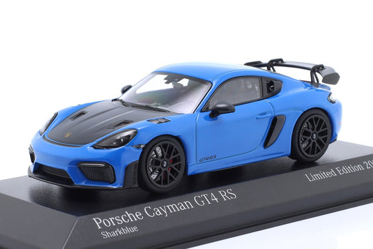 Porscheポルシェ 718 982 Caymanケイマン GT4 RS 2021 ブルー ブラックリム 限定 / MINICHAMPS 1/43 ミニカー