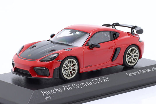 Porscheポルシェ 718 982 Caymanケイマン GT4 RS 2021 レッド 200台限定 / MINICHAMPS 1/43 ミニカー