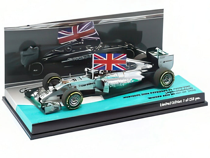 【予約】MERCEDES GP F1 W05 AMG N44 2014年 ワールドチャンピオン アブダビGP 優勝 L.ハミルトン シルバー/グリーン/ MINICHAMPS 1/43 250台限定ミニカー