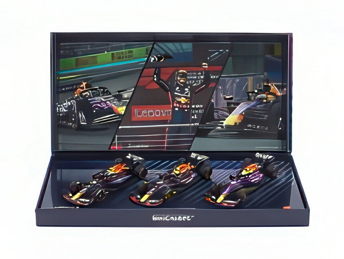 【予約】9月以降発売予定RED BULL F1 RB19 3台セット N1 世界王者 USA GP 2023 M.フェルスタッペン マットブルー/ MINICHAMPS 1/43 ミニカー