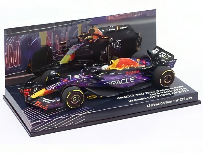 【予約】RED BULL F1 RB19 RED BULL RACING N1 2023年 ワールドチャンピオン ラスベガスGP 優勝 M.フェルスタッペン パープル/イエロー/レッド/ MINICHAMPS 1/43 225台限定ミニカー