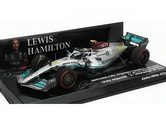 MERCEDES GP F1 W13E TEAM MERCEDESAMG PETRONAS F1 N 44 2nd HUNGARIAN GP 2022 LEWIS HAMILTON SILVER GREEN/MINICHAMPS 1/43ミニカー