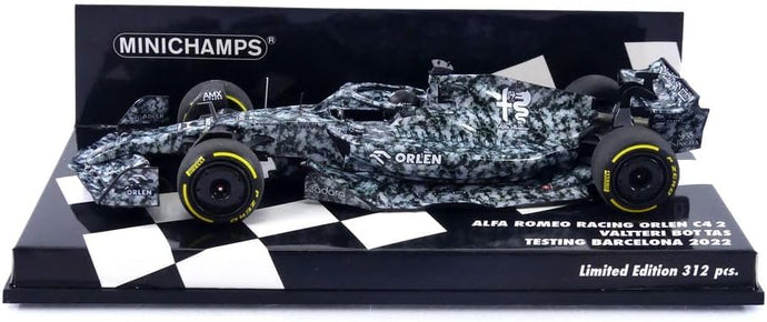 ALFA ROMEO - F1 C42 TEAM ORLEN RACING N 77 TEST BARCELONA 2022 VALTTERI BOTTAS - WHITE /Minichamps 1/43 ミニカー