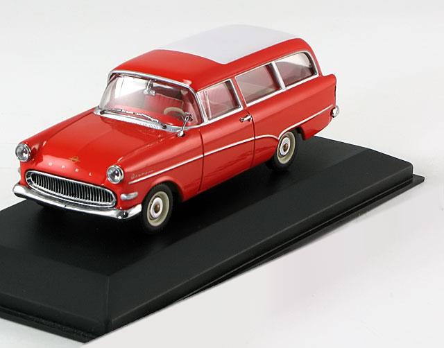 オペル レコード P1 キャラバン 1958-1960 ライトレッド/ホワイト/ MINICHAMPS 1/43 ミニカー