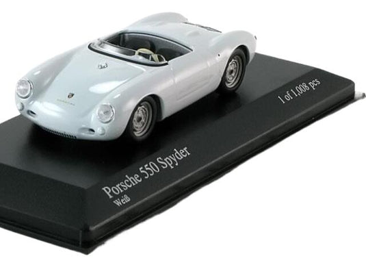 Porscheポルシェ 550 Spyderスパイダー 1955 whiteホワイト 限定 1008 pcs / Minichamps 1/43 ミニカー