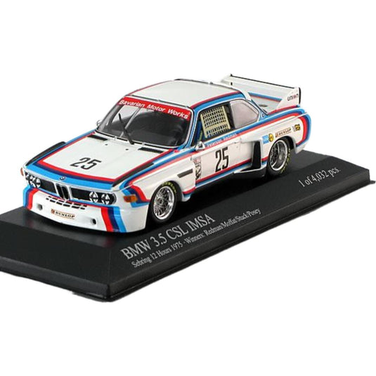 BMWビーエムダブリュー 3.5 CSL IMSA 1975 Winner Sebring Redman/Moffat/Stuck/Posey / MINICHAMPS 1/43 ミニカー