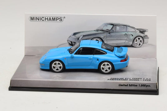 Porscheポルシェ 911 996 ターボS 3.6 アニバーサリーエディション 1998 ブルー 1008台限定 / MINICHAMPS 1/43 ミニカー