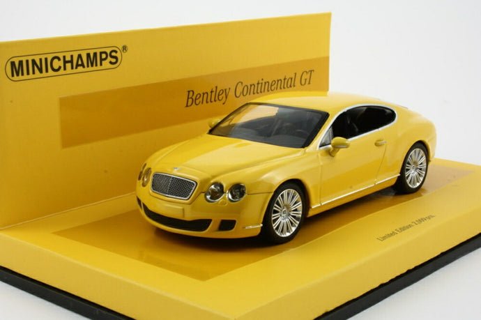Bentley Continental GT 2008 イエロー LINEA GIALLO/ MINICHAMPS 1/43 ミニカー