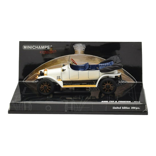 Audiアウディ Typ A フェートン 1910 ホワイト 300台限定 / MINICHAMPS 1/43 ミニカー
