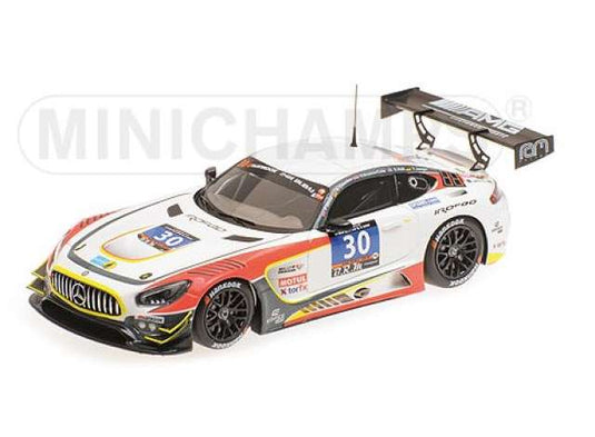 Mercedes AMG GT3 No 30 24h ドバイ 2016 White Goethe OnslowCole Hall Jaeger / Minichamps 1/43 ミニカー