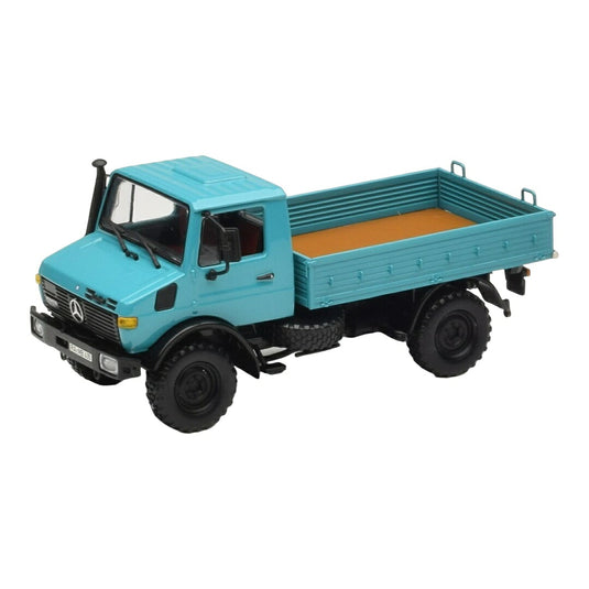 Mercedes Benzメルセデスベンツ Unimogウニモグ 1300 L フラットベッドトラック ブルー / MINICHAMPS 1/43 ミニカー
