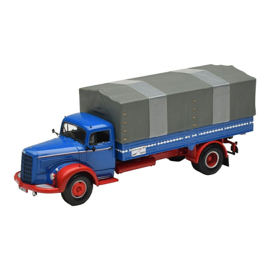 Mercedes Benzメルセデスベンツ L 315 フラットベッドトラック ブルー レッド / MINICHAMPS 1/43 ミニカー