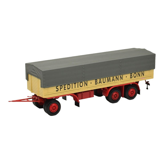 Kassbohrer カスボーラー フラットベッドトレーラー Spedition Baumann Bonn イエロー / MINICHAMPS 1/43 ミニカー