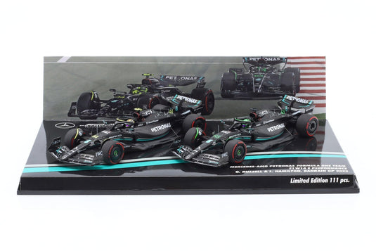 Mercedes Benzメルセデスベンツ F1 W14 Eパフォーマンス 2023 ブラック #44 & #63 バーレーンGP / MINICHAMPS 1/43 ミニカー