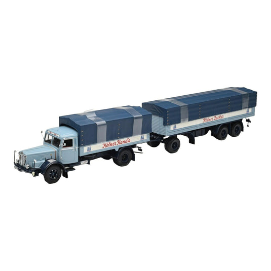 Bussingビュッシング 8000S13 Pritschenzug Kolner Zucker ライトブルー / MINICHAMPS 1/43 ミニカー