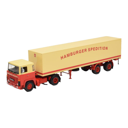 Scaniaスカニア LB111S Koffersattelzug Hamburger Spedition イエロー / MINICHAMPS 1/43 ミニカー