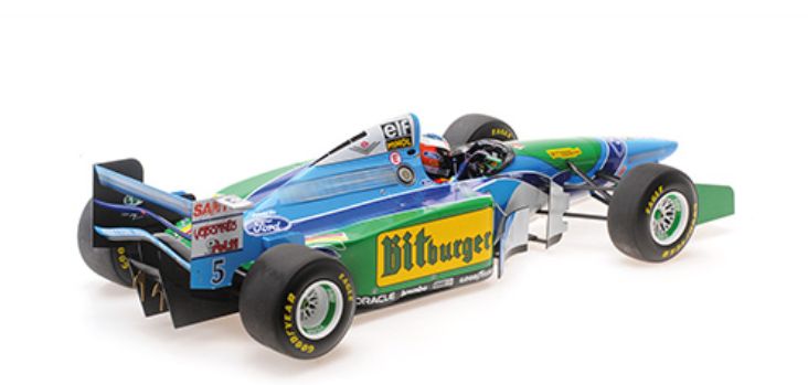 ギャラリービューアに画像をロードする, BENETTON F1 B194 フォード N5 世界王者 オーストラリアGP 1994 M.シューマッハ ショーケース付/ MINICHAMPS 1/12 ミニカー

