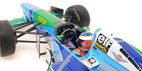 ギャラリービューアに画像をロードする, BENETTON F1 B194 フォード N5 世界王者 オーストラリアGP 1994 M.シューマッハ ショーケース付/ MINICHAMPS 1/12 ミニカー
