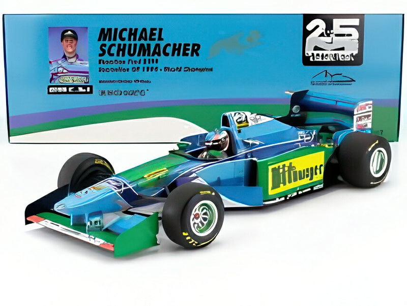 ギャラリービューアに画像をロードする, BENETTON F1 B194 フォード N5 世界王者 オーストラリアGP 1994 M.シューマッハ ショーケース付/ MINICHAMPS 1/12 ミニカー
