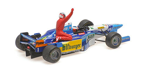 ギャラリービューアに画像をロードする, 【予約】ベネトン F1 B195 チーム マイルドセブン ルノー No.1 ワールドチャンピオン 5位 カナダGP 1995 ミハエル・シューマッハ &amp; ジャン・アレジ タクシーライド フィギュア ブルー/イエローミニカー/ MINICHAMPS1/43

