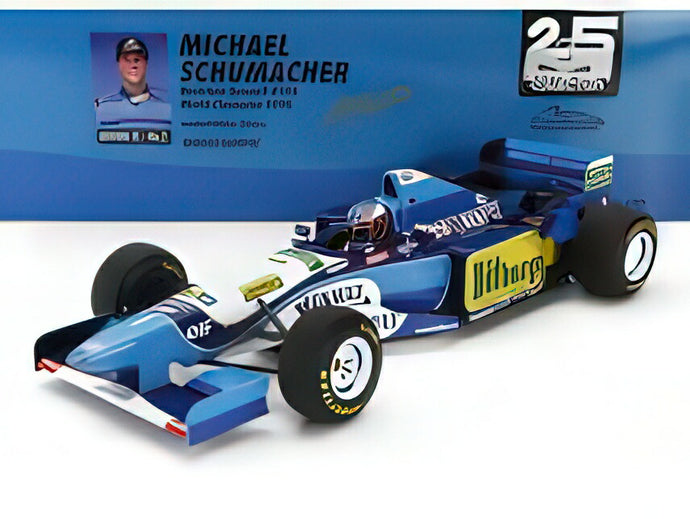 BENETTON  F1 B195 TEAM MILD SEVEN RENAULT N 1 WORLD CHAMPION SEASON 1995 MICHAEL SCHUMACHER  BLUE YELLOW/MINICHAMPS 1/12ミニカー