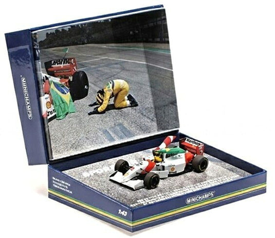 【予約】McLARENマクラーレン F1 FORD MP4/8 V8 マルボロ N 8 エミリアロマーニャGP セナ トリビュート フィギュア付 2024 ホワイト レ / MINICHAMPS 1/43 ミニカー