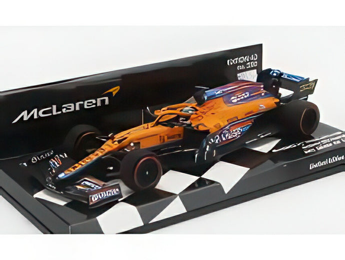 McLAREN F1 MCL35L TEAM MCLAREN N 3 ABU DHABI GP 2021 ダニエル・リカルド オレンジ ライトブルー/ MINICHAMPS 1/43 ミニカー