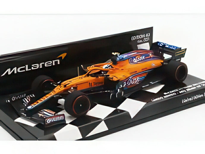 McLAREN F1 MCL35L TEAM MCLAREN N 4 7位 ABU DHABI GP 2021 ランド・ノリス オレンジ ライトブルー/ MINICHAMPS 1/43 ミニカー