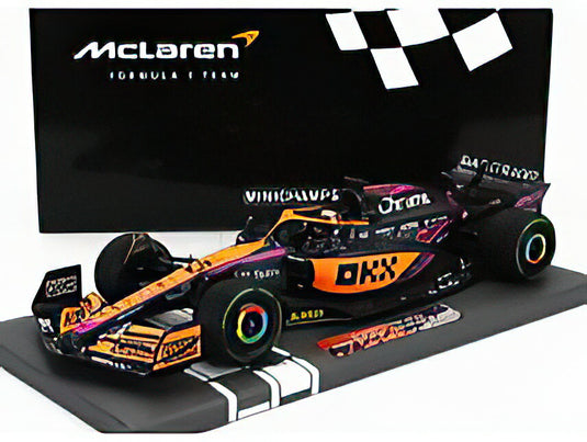 McLAREN  F1 MCL36 TEAM MCLAREN N 3 5th SINGAPORE GP 2022 DANIEL RICCIARDO  ORANGE LIGHT BLUE/MINICHAMPS 1/18ミニカー