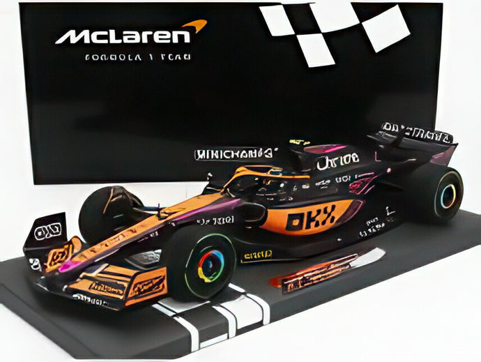 McLAREN F1 MCL36 TEAM MCLAREN N 4 SINGAPORE GP 2022 ランド・ノリス オレンジ ライトブルー/ MINICHAMPS 1/18 ミニカー