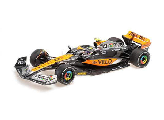 2023年 McLaren F1チーム MCL60 ランド・ノリス 2位 イギリスGP オレンジ/ブラック/ MINICHAMPS  1/18 ミニカー