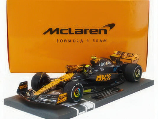 McLAREN F1 MCL60 チーム McLAREN N 4 2位 日本GP 2023 ランド・ノリス オレンジ ブルー ブラック/ MINICHAMPS 1/18 ミニカー