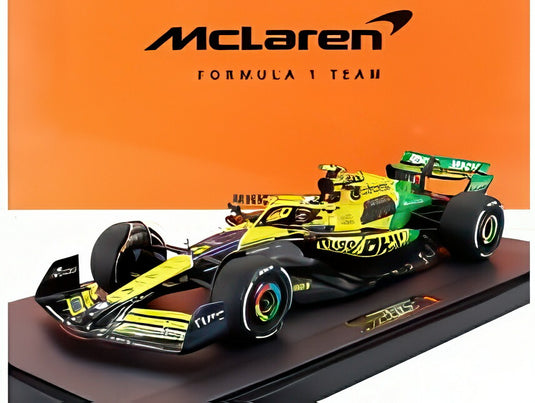 McLAREN F1 MCL38 N4 4位 モナコGP セナ30周年記念 2024 L.ノリス イエローグリーンブラック/ MINICHAMPS 1/12 ミニカー