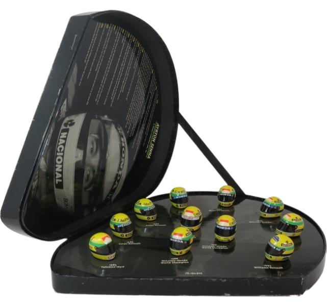 アイルトン セナ 記念ヘルメットセット 1984 1994 F3/ MINICHAMPS 1/8 ミニカー