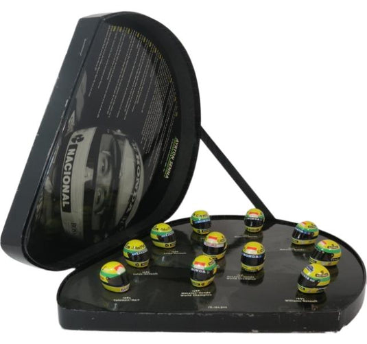 アイルトン セナ 記念ヘルメットセット 1984 1994 F3/ MINICHAMPS 1/8 ミニカー