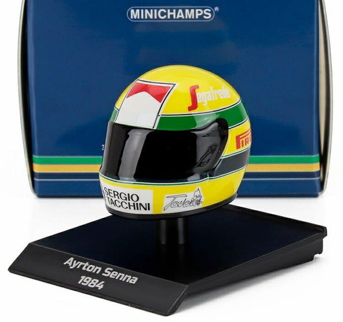 【予約】BELL HELMET F1 ヘルメット アイルトン・セナ トールマン TG184 ハートターボ #19 1984シーズン イエロー/グリーン / MINICHAMPS 1/10 ミニカー