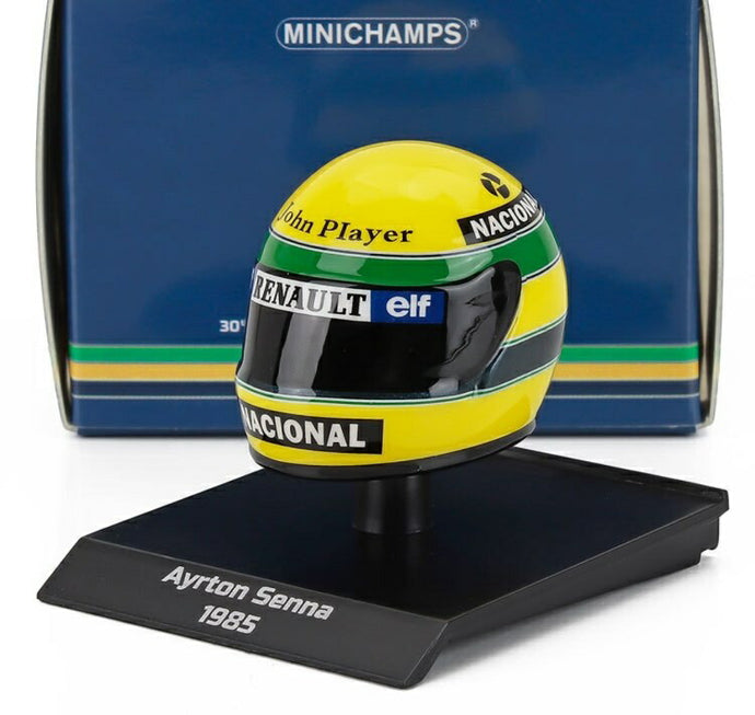 【予約】2026年発売予定BELL HELMET F1 ヘルメット アイルトン・セナ TEAM LOTUS 97T ルノー ターボ #12 1985シーズン イエロー/グリーン / MINICHAMPS 1/10 ミニカー