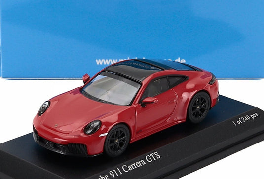 PORSCHE 911 992 2 CARRERA GTS クーペ 2025 レッド / MINICHAMPS 1/64 ミニカー
