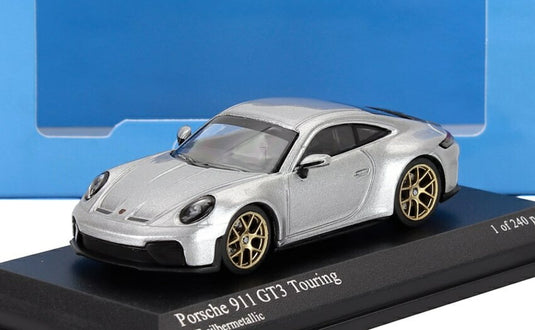 PORSCHE 911 992 2 GT3 TOURING クーペ 2025 シルバー / MINICHAMPS 1/64 ミニカー