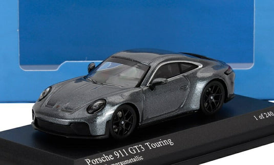 PORSCHE 911 992 2 GT3 TOURING クーペ 2025 グレーメタリック / MINICHAMPS 1/64 ミニカー