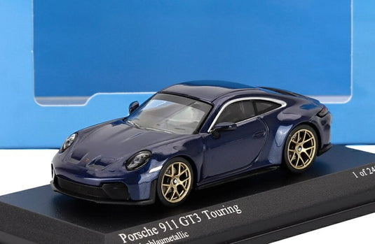 PORSCHE 911 992 2 GT3 TOURING クーペ 2025 ブルーメタリック / MINICHAMPS 1/64 ミニカー